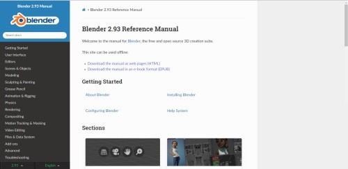 《Blender》查看参考手册操作方法介绍