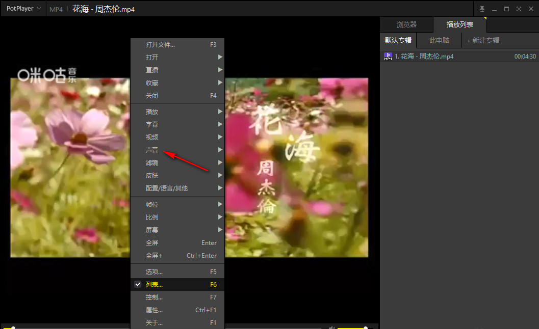 《PotPlayer》将立体声扩展为中置操作方法介绍